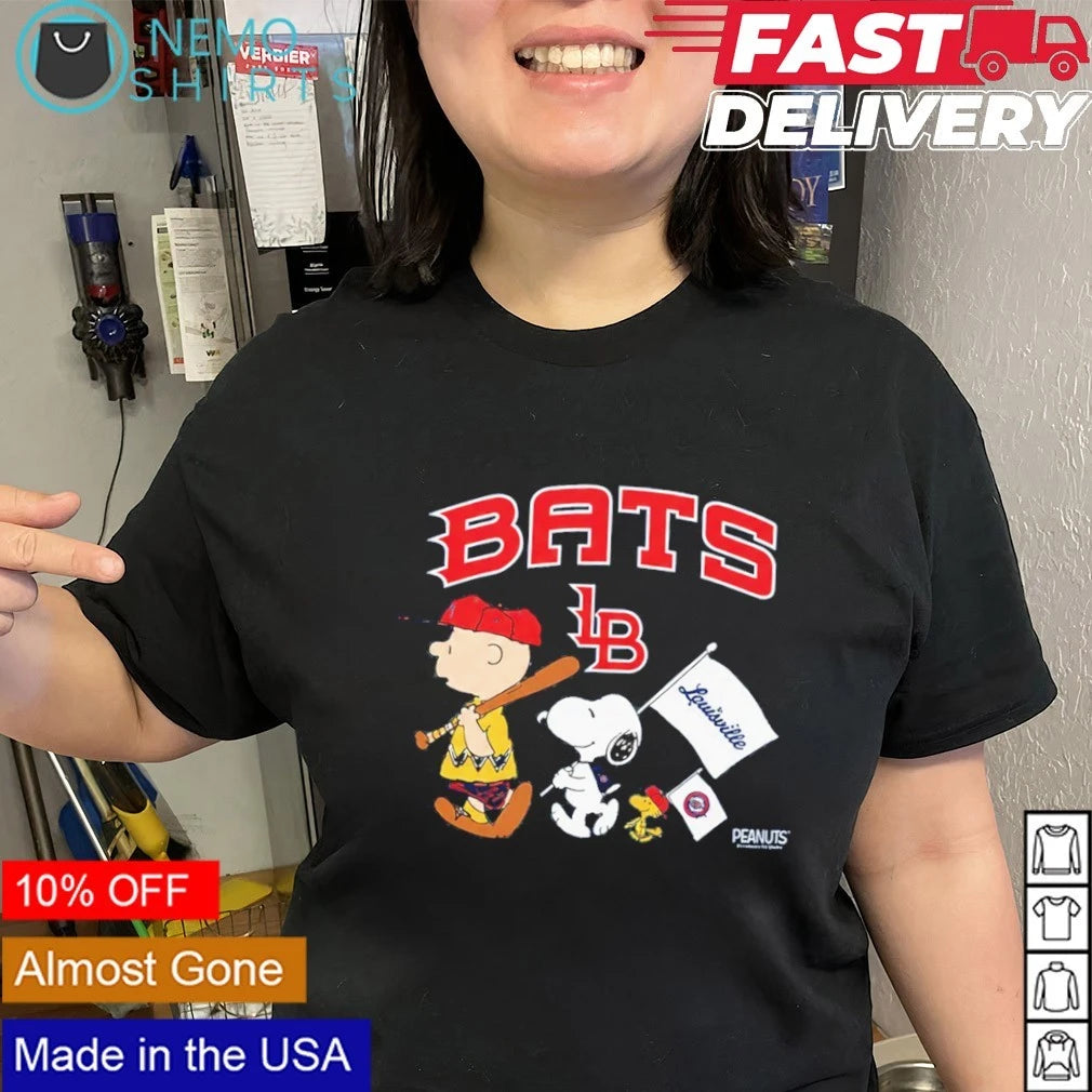Peanuts gang Louisville Bats Baseball - Adult & Kids T-Shirts, Sweatshirts & Hoodies apparel design preview 3