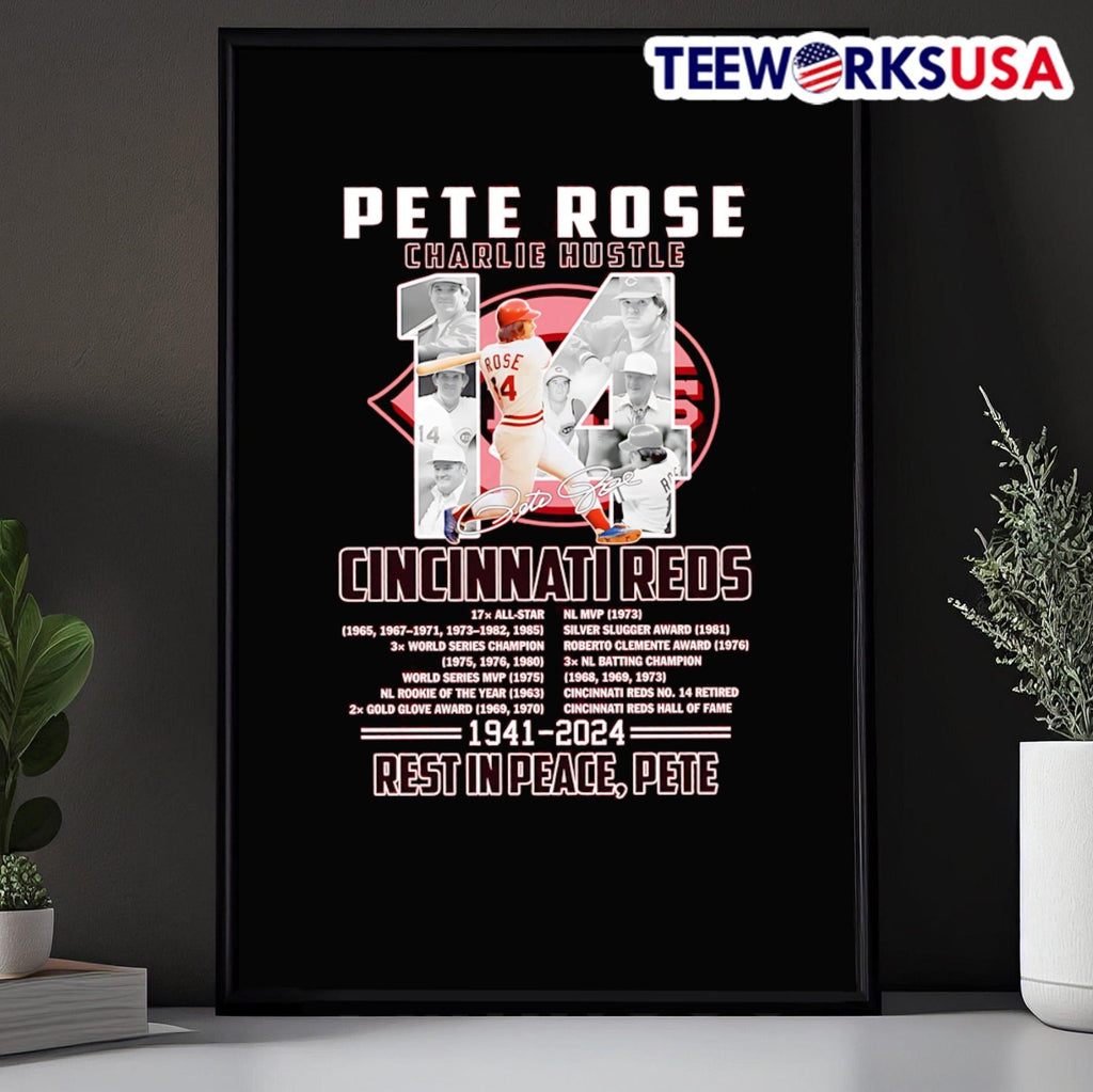 Pete Rose Charlie Hustle Cincinnati Reds 1941 2024 - Adult & Kids T-Shirts, Sweatshirts & Hoodies apparel design preview 5