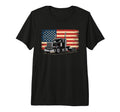 American Flag Trucker Dad Big Rig Trailer T-Shirt - Novelty Apparel Unisex - T-Shirt, Sweatshirt, Hoodie