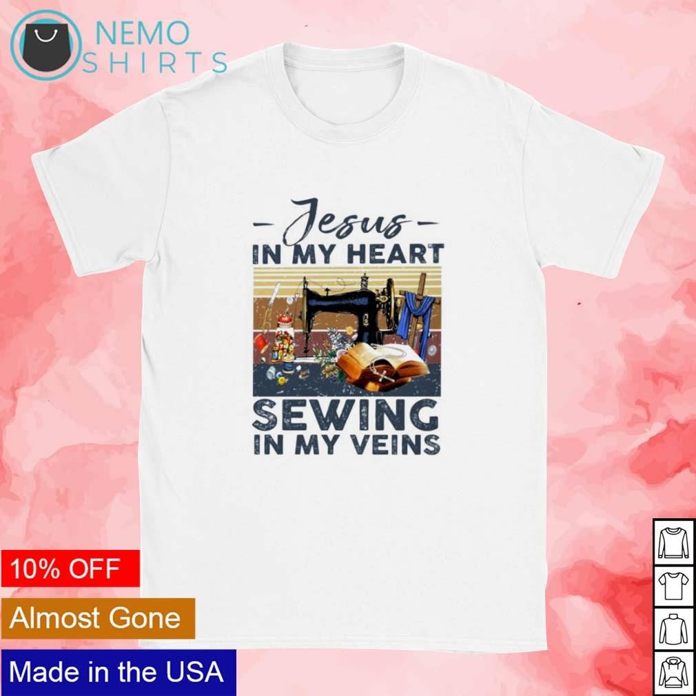 Jesus in my heart sewing veins - Adult & Kids T-Shirts, Sweatshirts & Hoodies apparel design preview 1