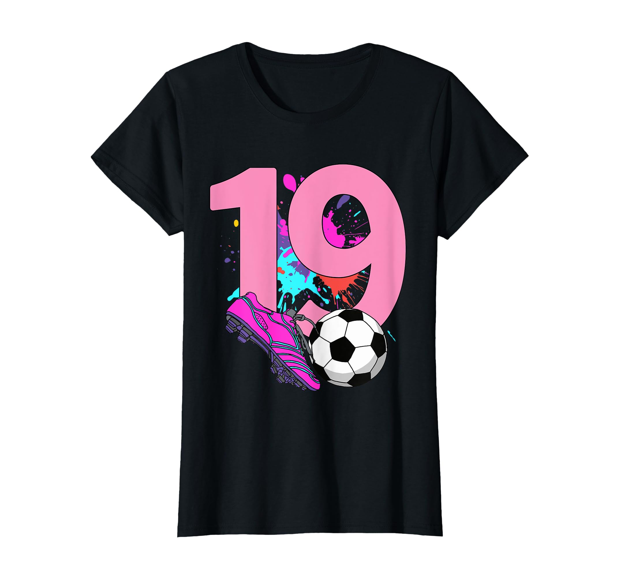 19Th Birthday Soccer Player Football 19 T-Shirt - Aesthetic Graphic Unisex - T-Shirt, Sweatshirt, Hoodie