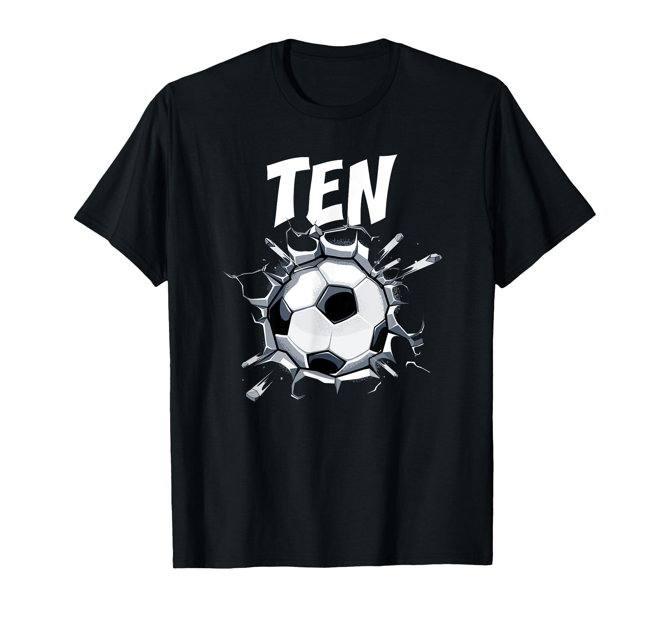 10 Year Old Soccer Birthday Party Theme T-Shirt - Custom Art Print Unisex - T-Shirt, Sweatshirt, Hoodie