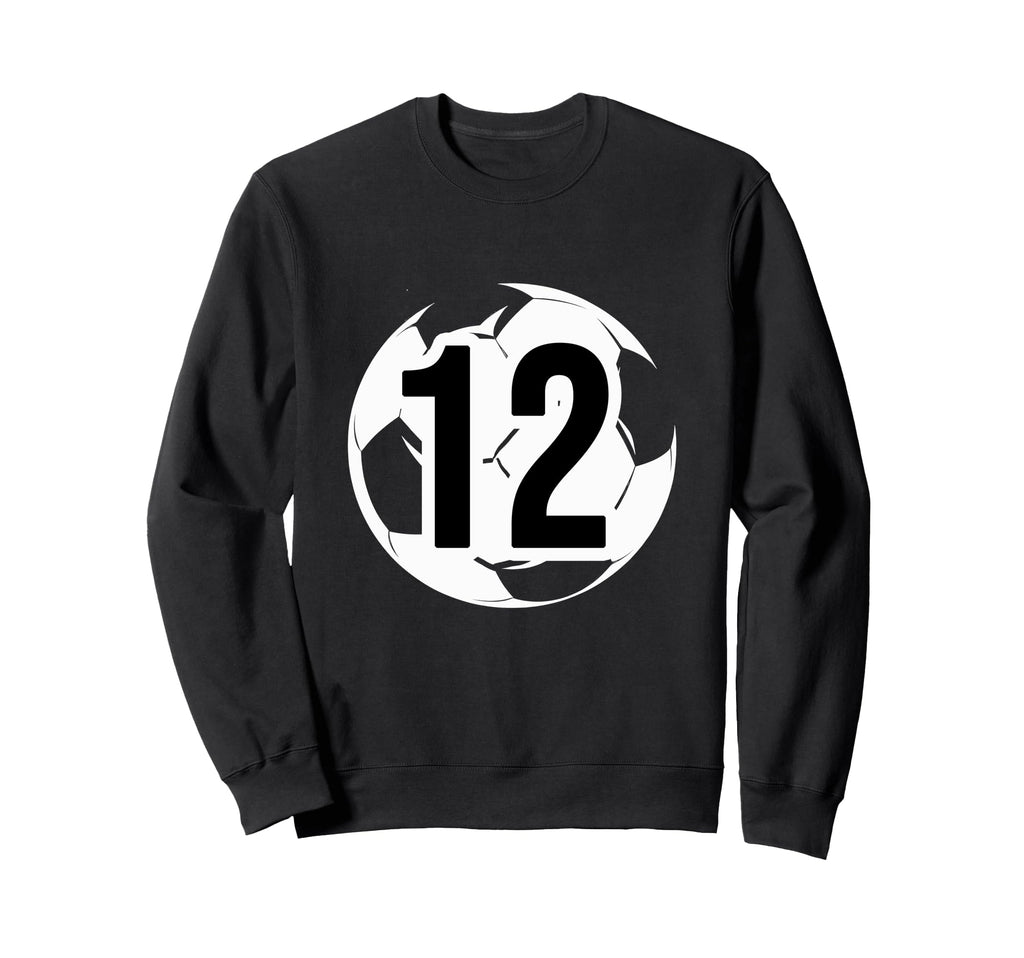 12 Soccer Birthday Gift Soccer Fan Sweatshirt - Trendy Graphic Unisex - T-Shirt, Sweatshirt, Hoodie