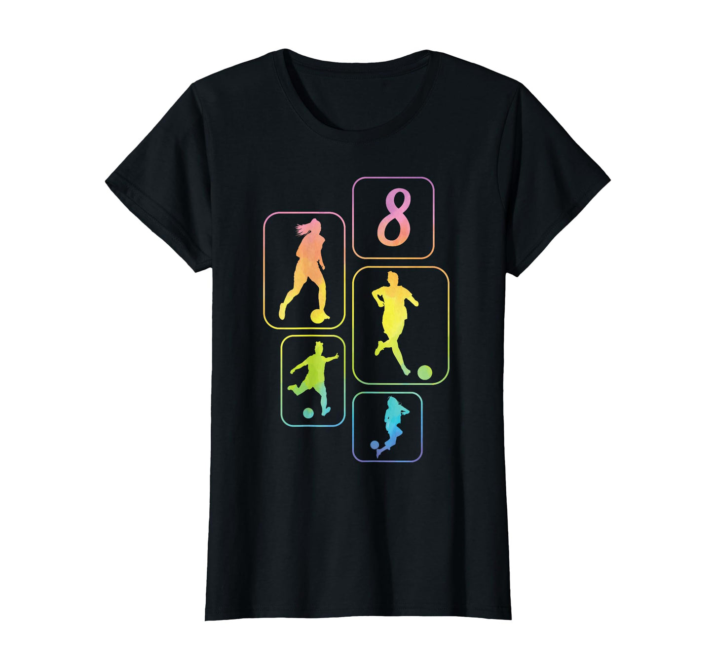 8Th Birthday Soccer Player Football 8 T-Shirt - Minimalist Print Men Women - T-Shirt, Sweatshirt, Hoodie