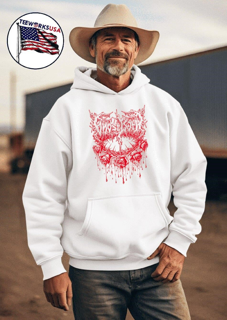 Ghost Bath Rose Thorn illustration - Adult & Kids T-Shirts, Sweatshirts & Hoodies apparel design preview 2