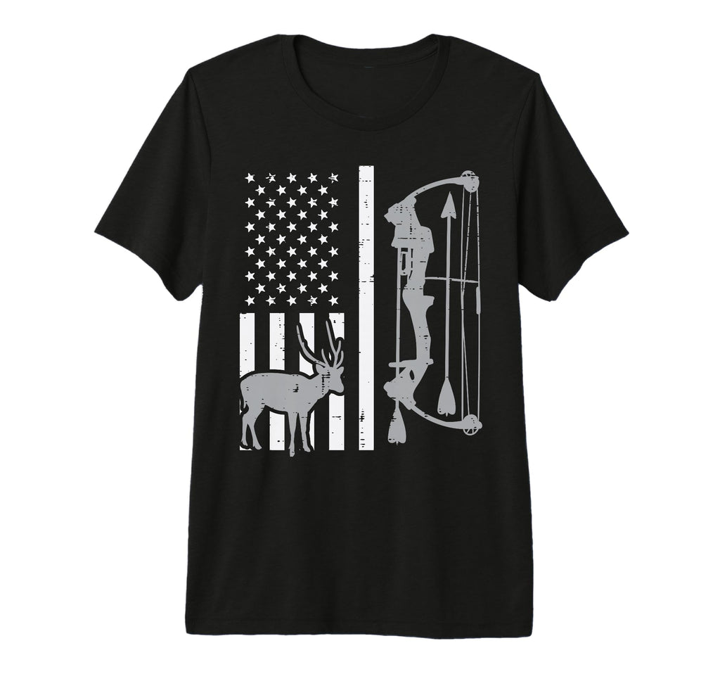 White Flag Deer Compound Bow Hunting T-Shirt - Novelty Apparel Men Women - T-Shirt, Sweatshirt, Hoodie