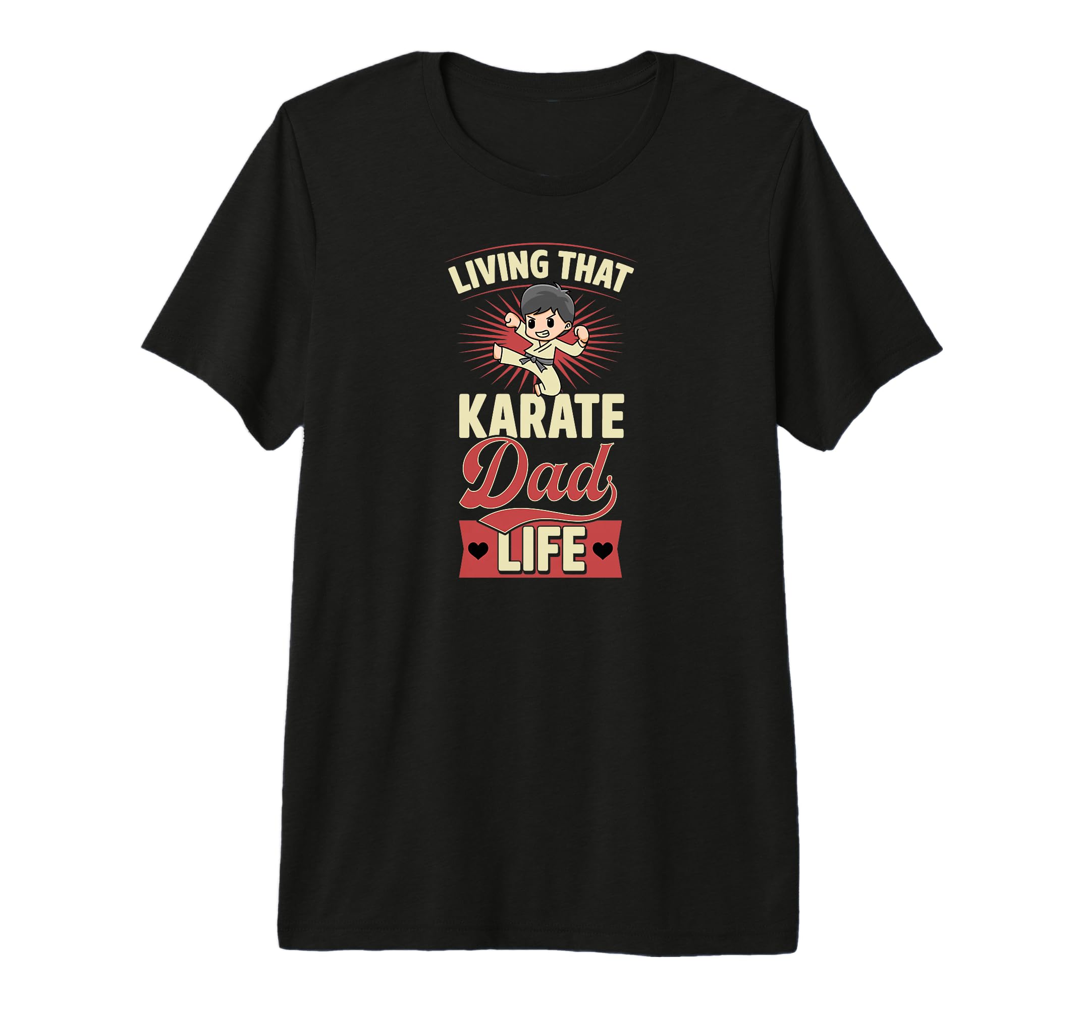 Living That Karate Dad Life Tri Blend T-Shirt - Unique Graphic for Adults - T-Shirt, Sweatshirt, Hoodie