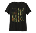 Camo Flag Deer Bow Hunting T-Shirt - Aesthetic Graphic for Adults - T-Shirt, Sweatshirt, Hoodie