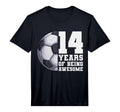 14 Years Being Awesome Soccer 14Th T-Shirt - Unique Graphic Men Women - T-Shirt, Sweatshirt, Hoodie