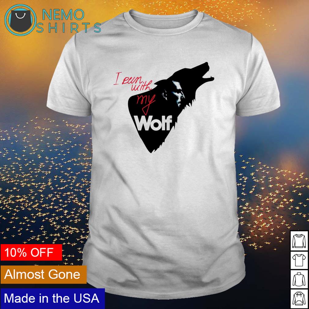 I run with my wolf - Adult & Kids T-Shirts, Sweatshirts & Hoodies apparel design preview 1