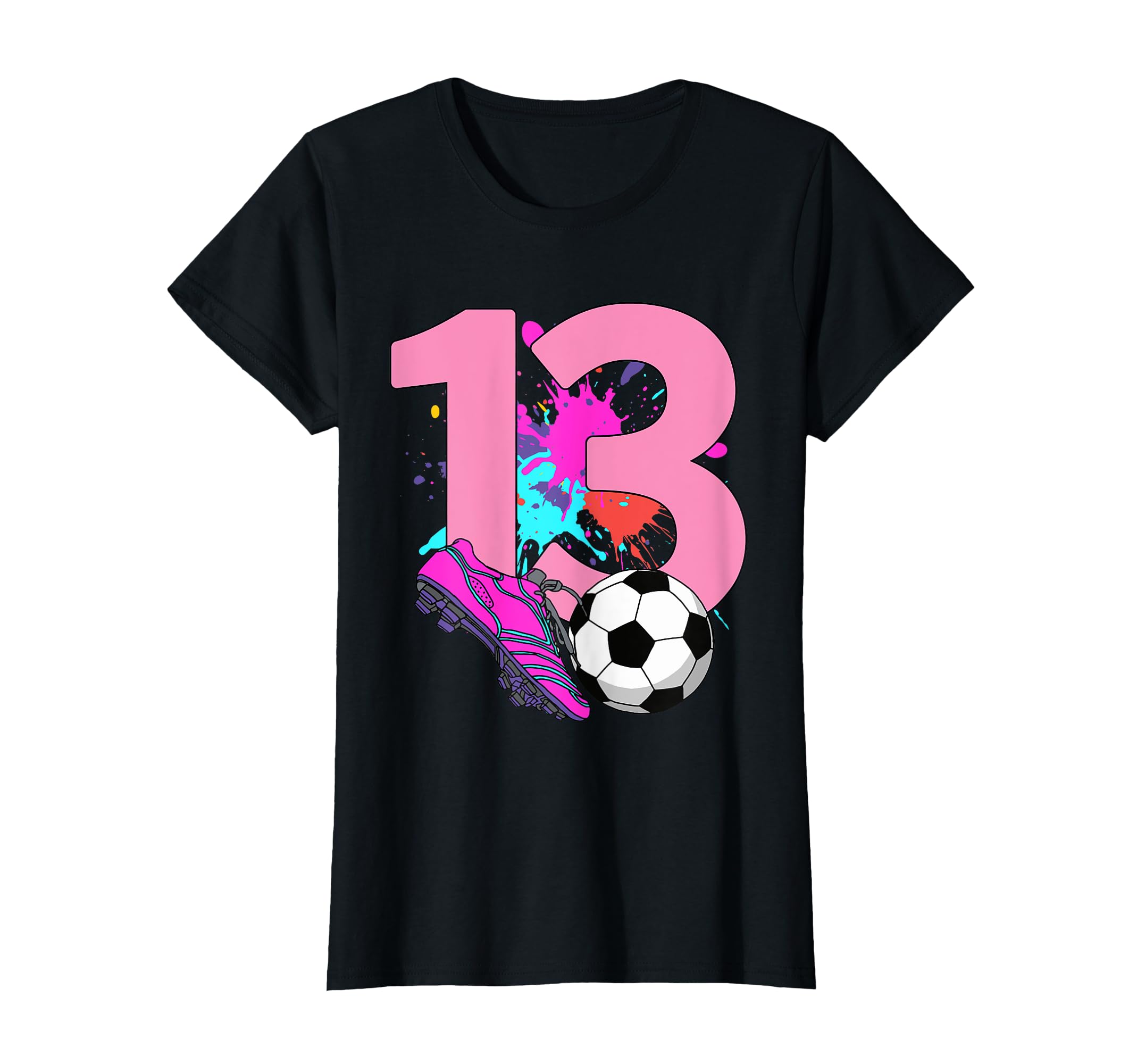 13Th Birthday Soccer Player Football 13 T-Shirt - Unique Graphic Unisex - T-Shirt, Sweatshirt, Hoodie