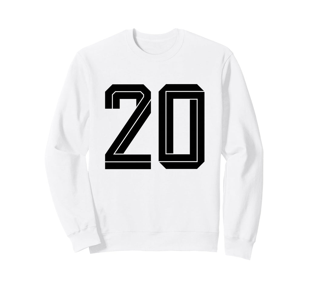 20 White Number 20 Sports Fan Soccer Sweatshirt - Unique Graphic Men Women - T-Shirt, Sweatshirt, Hoodie