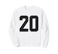 20 White Number 20 Sports Fan Soccer Sweatshirt - Unique Graphic Men Women - T-Shirt, Sweatshirt, Hoodie