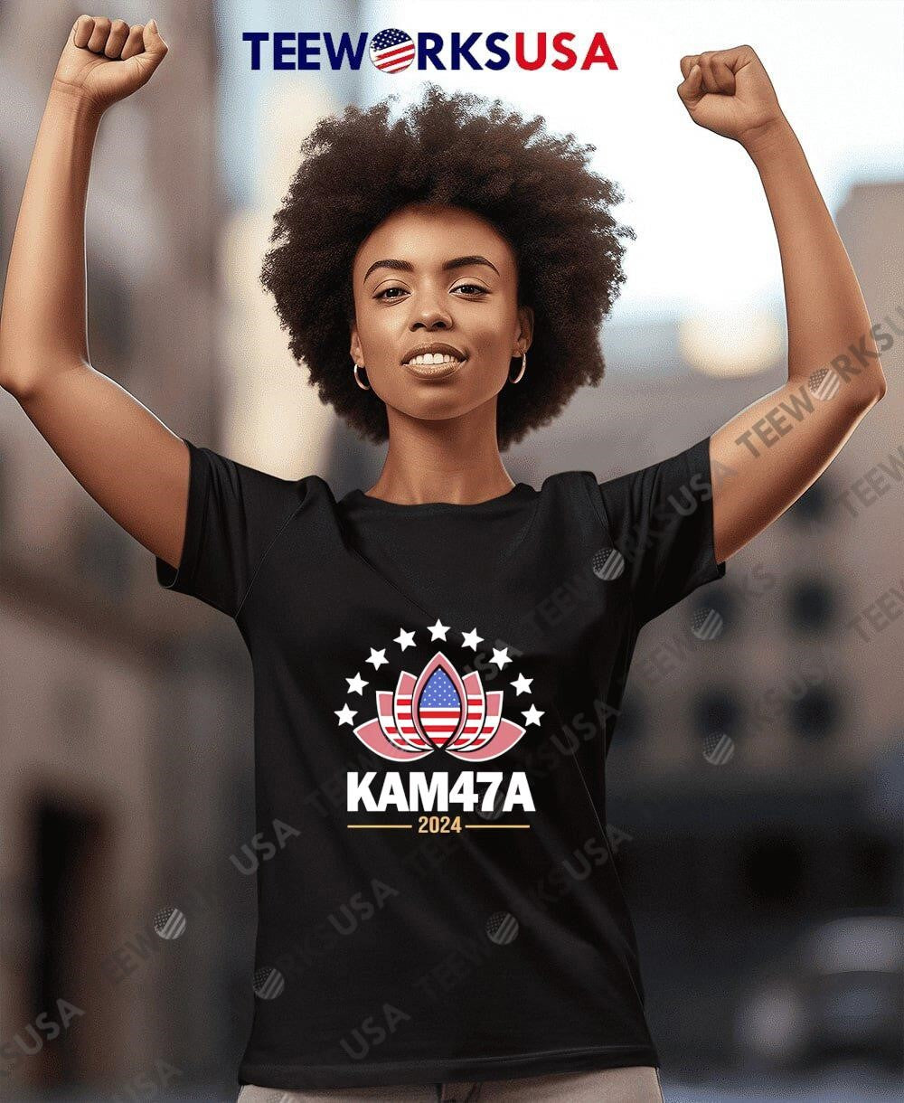 Kamala Harris Lotus Flower Kam47a 47 For President - Adult & Kids T-Shirts, Sweatshirts & Hoodies apparel design preview 4