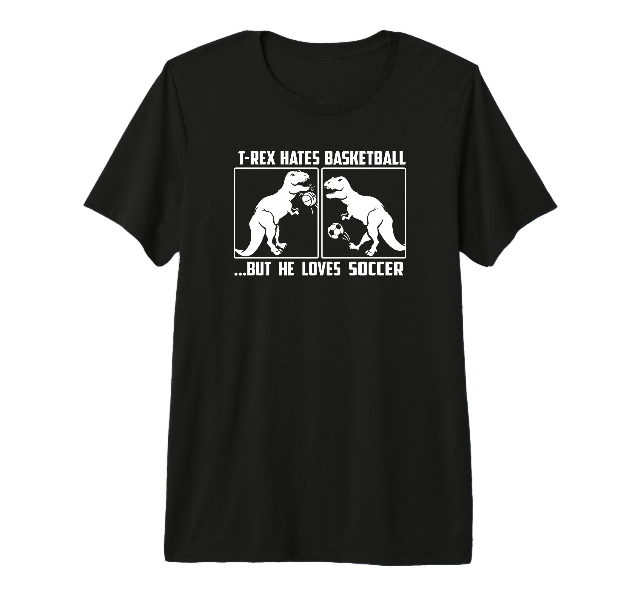 Trendy T Rex Hates Basketball But He T-Shirt - Novelty Apparel for Adults - T-Shirt, Sweatshirt, Hoodie
