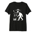 Bigfoot Walking Spaniel Ufo Funny T-Shirt - Aesthetic Graphic Unisex - T-Shirt, Sweatshirt, Hoodie