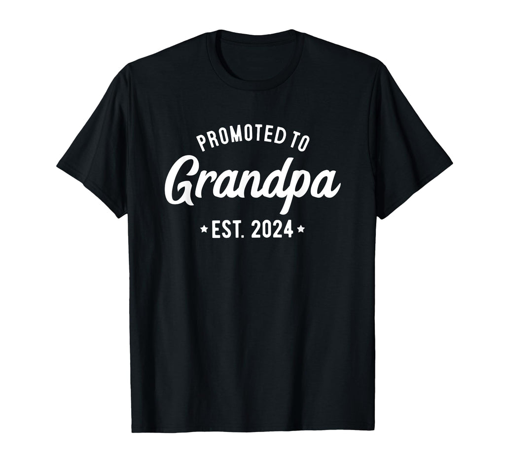 1St Time Grandpa Announcement Promoted T-Shirt - Minimalist Print Unisex - T-Shirt, Sweatshirt, Hoodie
