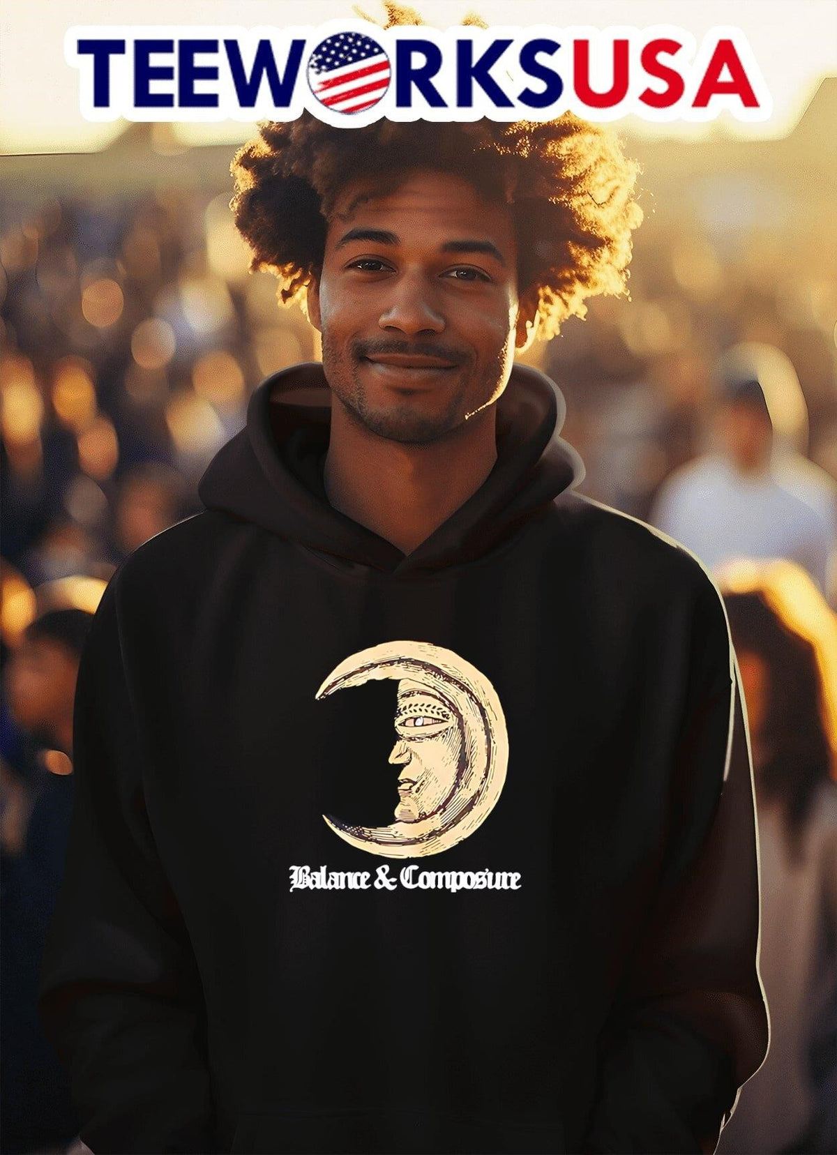 Balance and composure moon logo - Adult & Kids T-Shirts, Sweatshirts & Hoodies apparel design preview 2