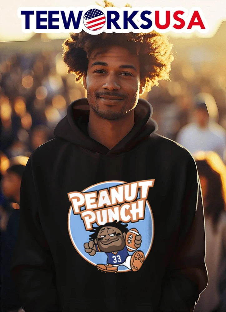 Peanut Punch 33 Football Player - Adult & Kids T-Shirts, Sweatshirts & Hoodies apparel design preview 3