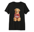Mens Golden Retriever Wearing Red Paw T-Shirt - Minimalist Print Unisex - T-Shirt, Sweatshirt, Hoodie