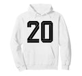 20 White Number 20 Sports Fan Soccer Hoodie - Trendy Graphic Men Women - T-Shirt, Sweatshirt, Hoodie