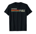 1982 Chest Stripe Birthday T-Shirt - Aesthetic Graphic Unisex - T-Shirt, Sweatshirt, Hoodie