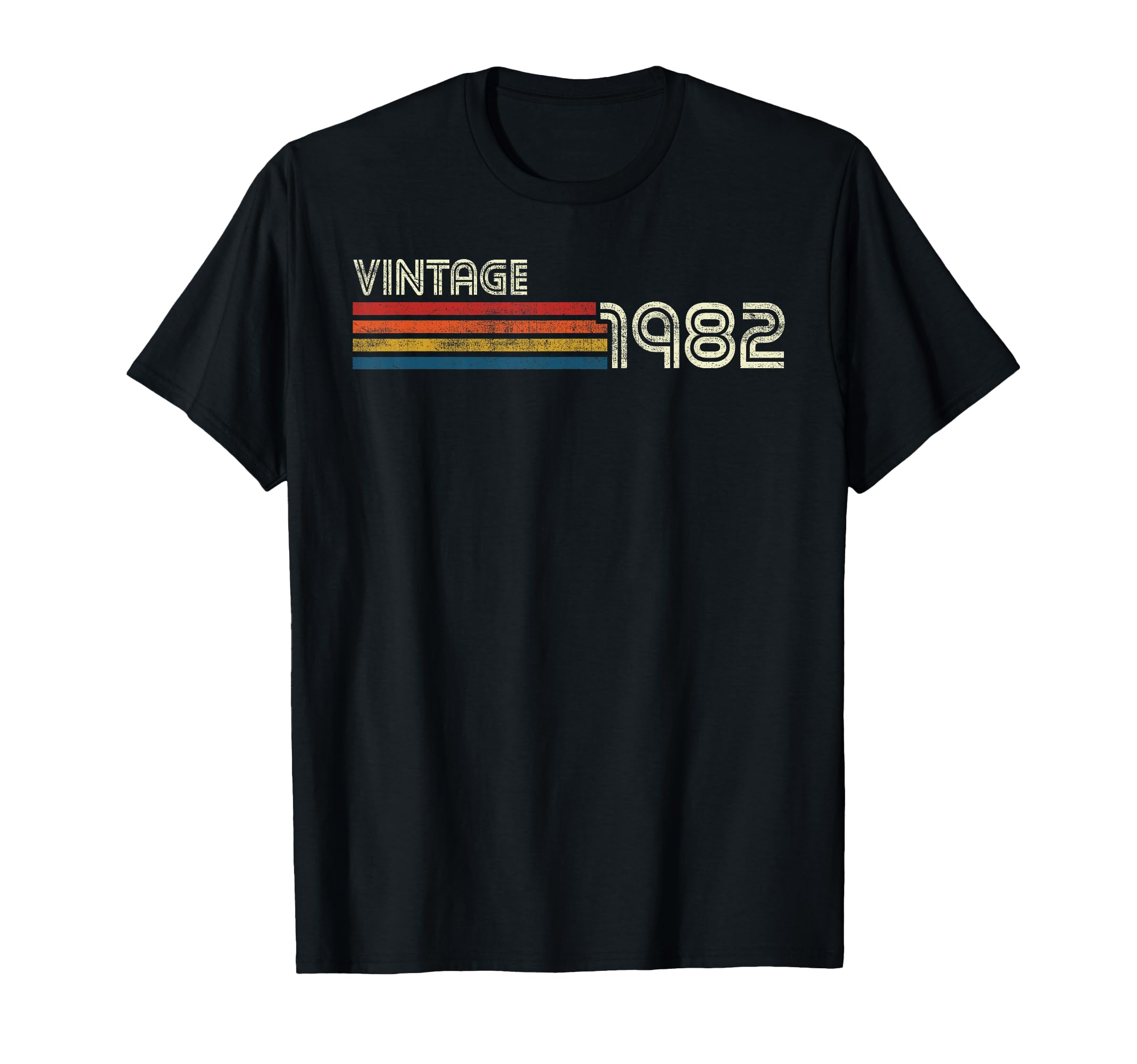 1982 Chest Stripe Birthday T-Shirt - Aesthetic Graphic Unisex - T-Shirt, Sweatshirt, Hoodie