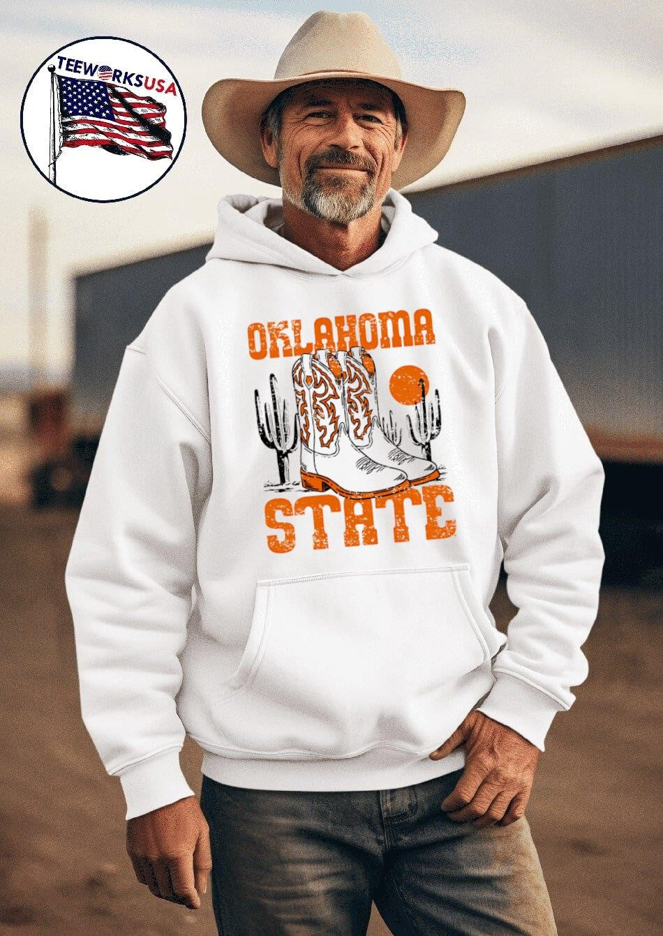 OK State Boots - Adult & Kids T-Shirts, Sweatshirts & Hoodies apparel design preview 2