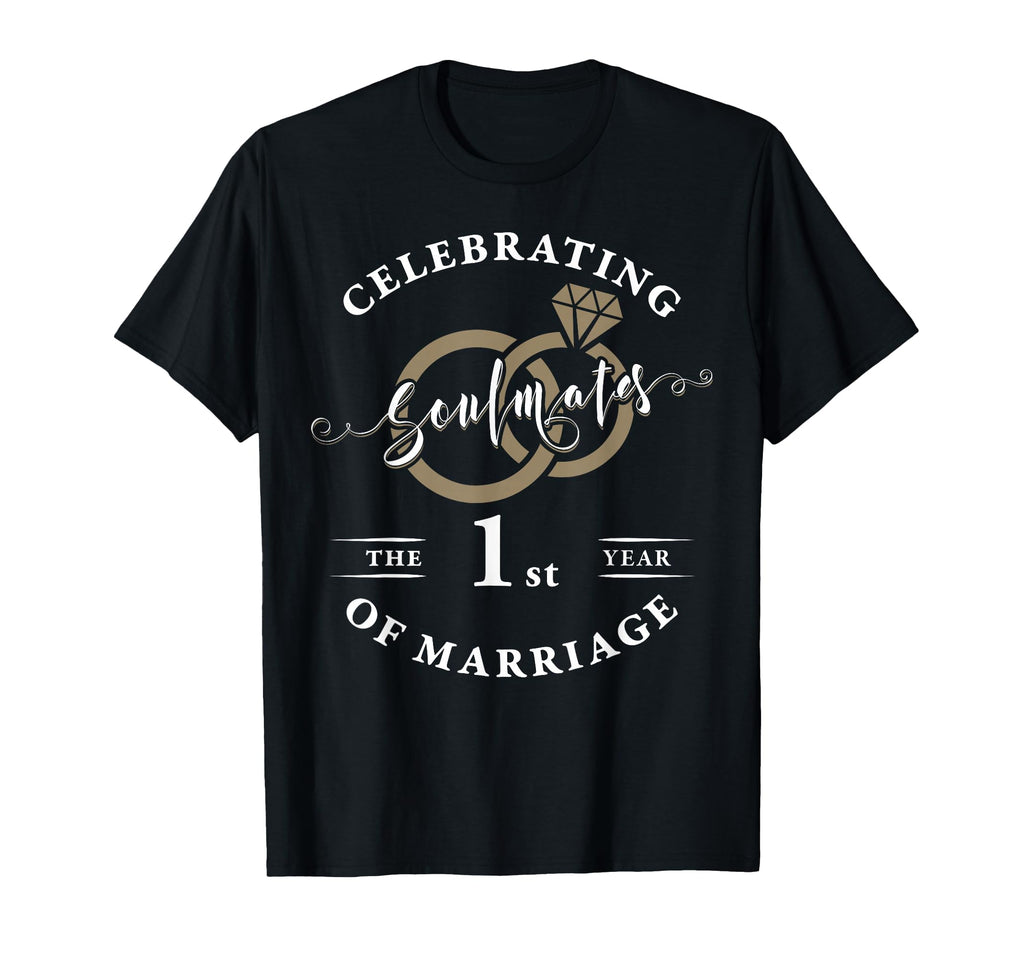 1 Year Wedding Anniversary Couple T-Shirt - Fun Novelty Design for Adults - T-Shirt, Sweatshirt, Hoodie