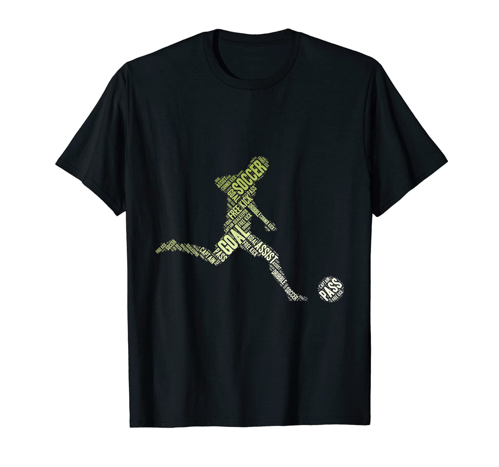 Soccer Player Typography Soccer Coach T-Shirt - Custom Art Print Unisex - T-Shirt, Sweatshirt, Hoodie