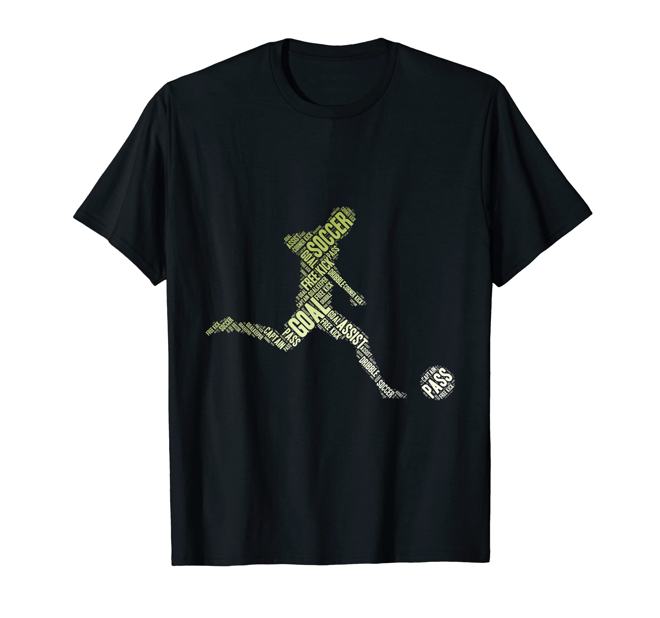 Soccer Player Typography Soccer Coach T-Shirt - Custom Art Print Unisex - T-Shirt, Sweatshirt, Hoodie