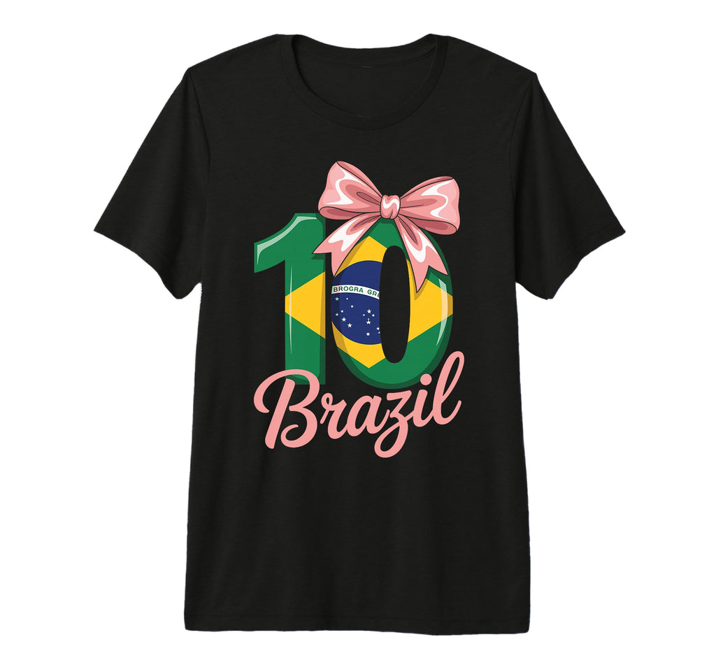 10 Brazil Birthday Number 10 Soccer T-Shirt - Custom Art Print for Adults - T-Shirt, Sweatshirt, Hoodie