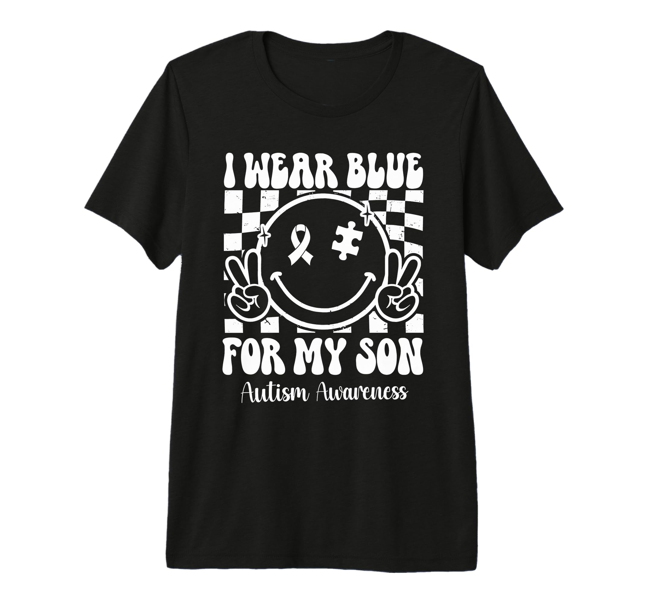 I Wear Blue My Son Autism Awareness T-Shirt - Graphic Print for Adults - T-Shirt, Sweatshirt, Hoodie