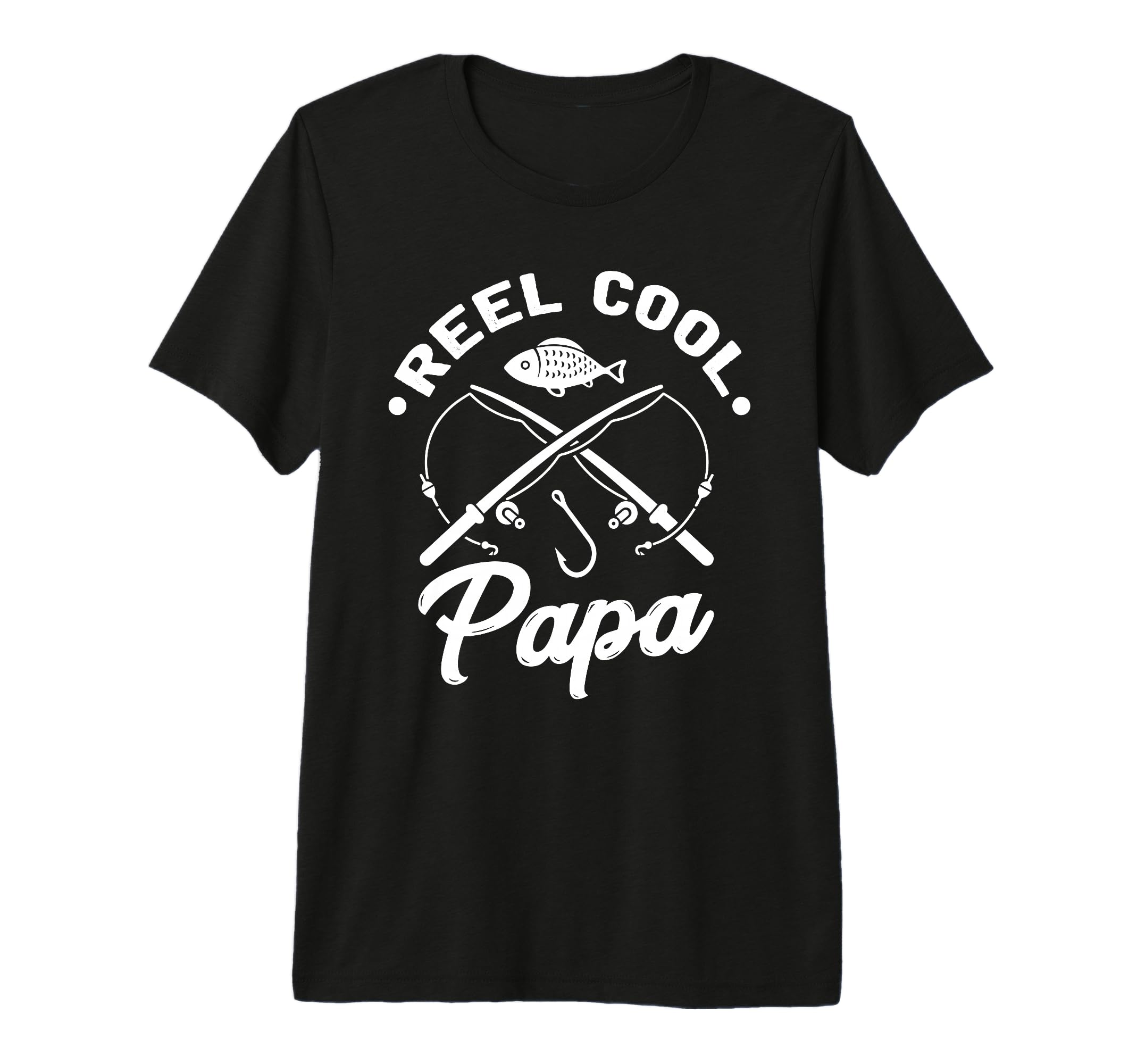 Reel Papa Fishing Fisher Gift Dads Tri T-Shirt - Trendy Graphic for Adults - T-Shirt, Sweatshirt, Hoodie
