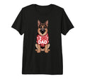 Mens German Shepherd Wearing Red T-Shirt - Novelty Apparel for Adults - T-Shirt, Sweatshirt, Hoodie