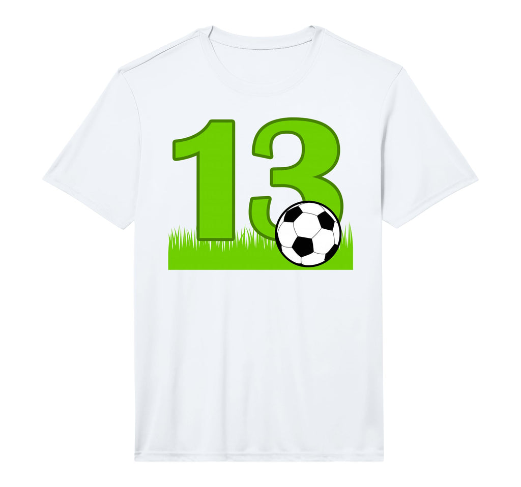 13Th Birthday Soccer 13 Years Old T-Shirt - Custom Art Print for Adults - T-Shirt, Sweatshirt, Hoodie