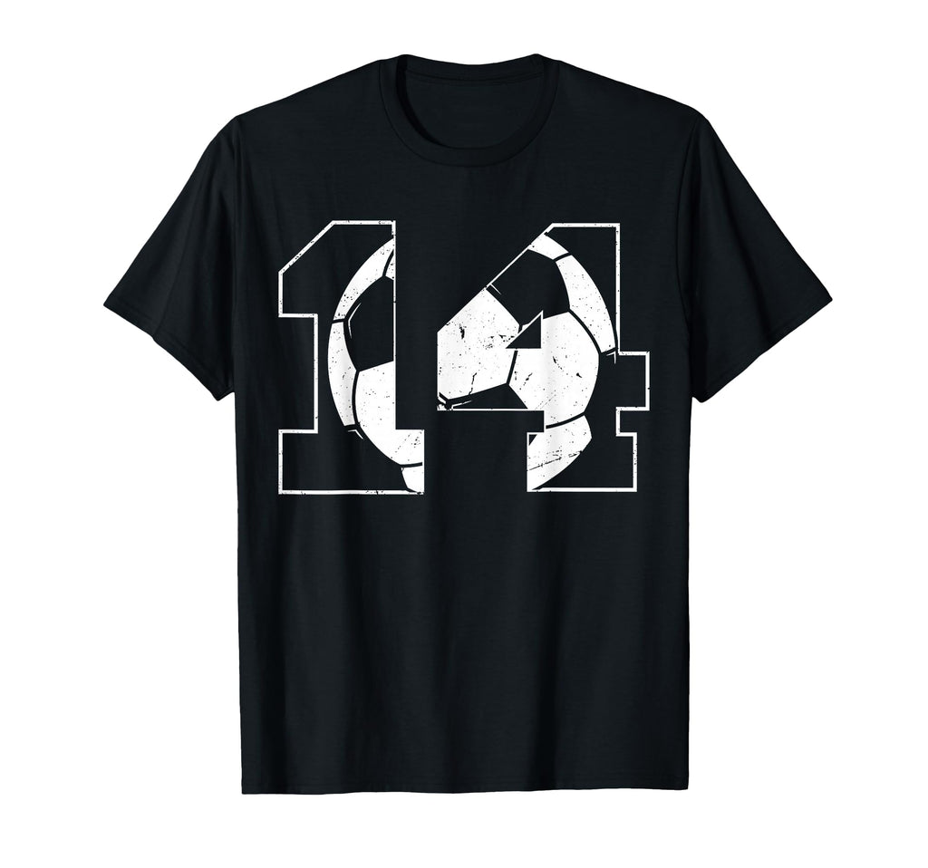 14Th Birthday Soccer Player Football 14 T-Shirt - Custom Art Print Unisex - T-Shirt, Sweatshirt, Hoodie