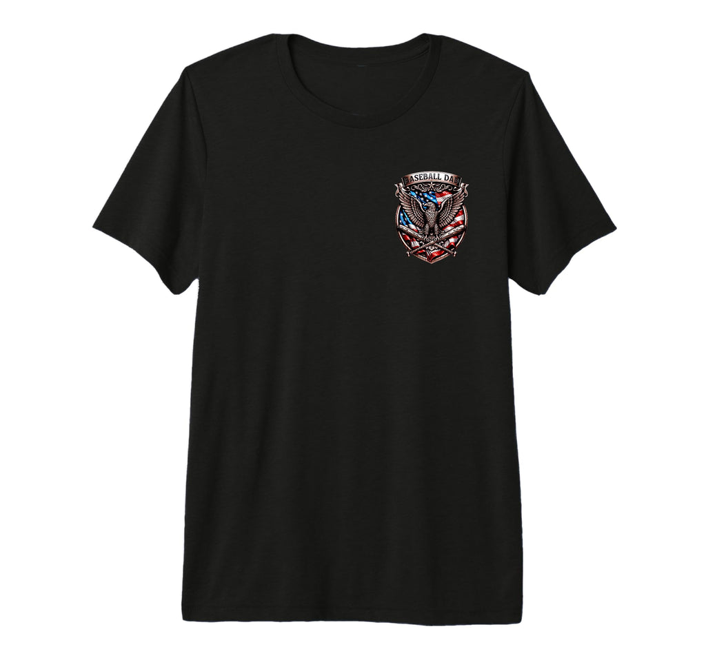 Mens Usa Patriotic Baseball Dad Tri T-Shirt - Minimalist Print for Adults - T-Shirt, Sweatshirt, Hoodie