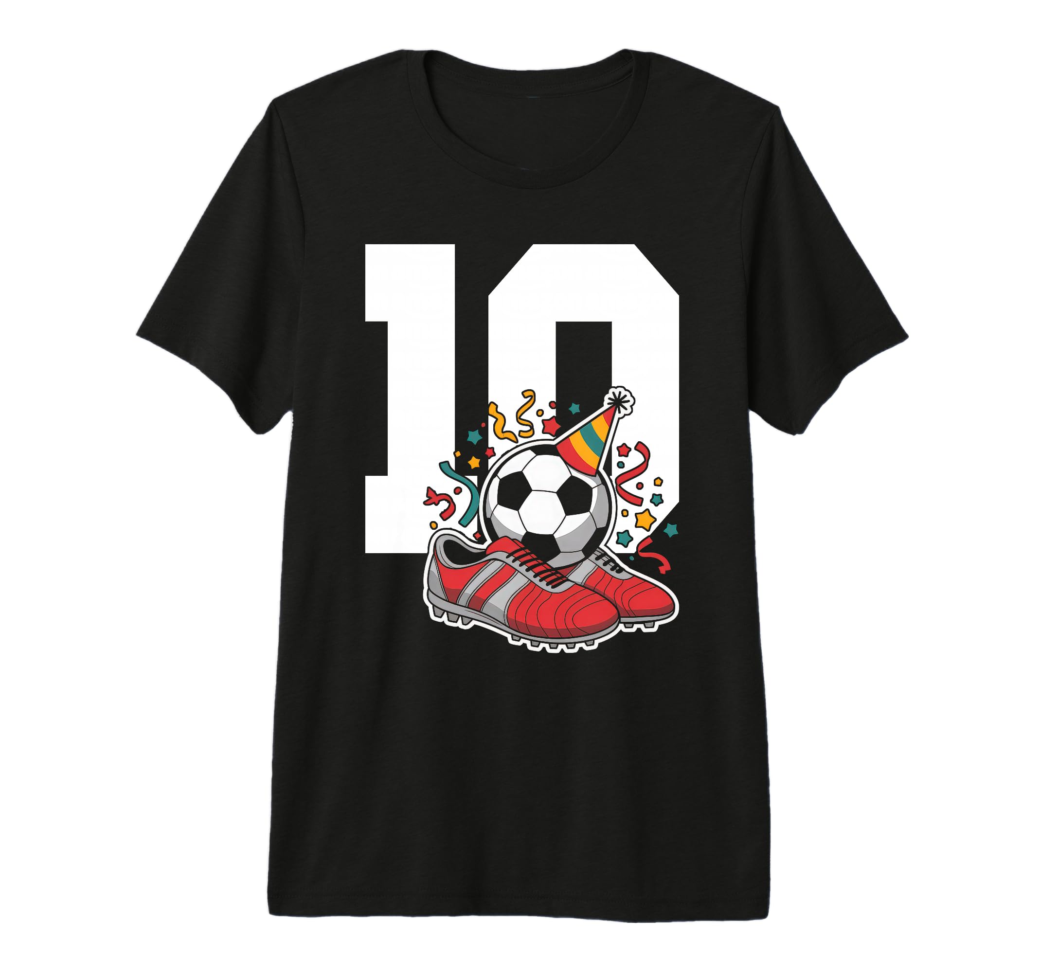 10 Soccer Birthday Gift Soccer Fan Sports T-Shirt - Graphic Print Unisex - T-Shirt, Sweatshirt, Hoodie