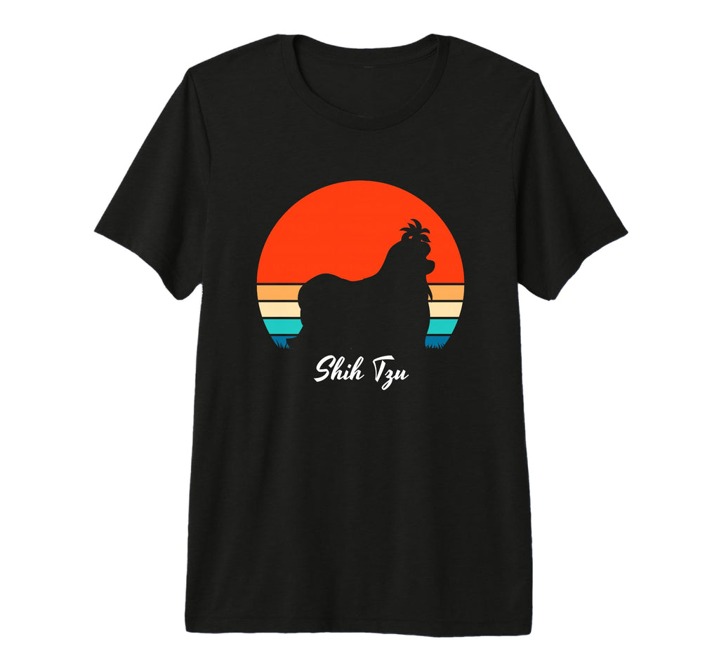 Shih Tzu Sunset Dog Mom Dad Owner Lover T-Shirt - Streetwear Style Unisex - T-Shirt, Sweatshirt, Hoodie