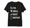 Fix Grill Rest Repeat Handyman Bbq T-Shirt - Streetwear Style Men Women - T-Shirt, Sweatshirt, Hoodie