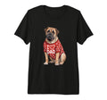 Mens Bullmastiff Wearing Red Paw Prints I T-Shirt - Trendy Graphic Unisex - T-Shirt, Sweatshirt, Hoodie