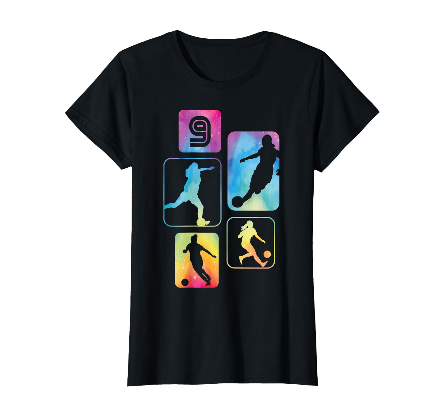 9Th Birthday Soccer Player Football 9 T-Shirt - Minimalist Print Men Women - T-Shirt, Sweatshirt, Hoodie