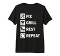 Fix Grill Rest Repeat Handyman Bbq T-Shirt - Streetwear Style for Adults - T-Shirt, Sweatshirt, Hoodie