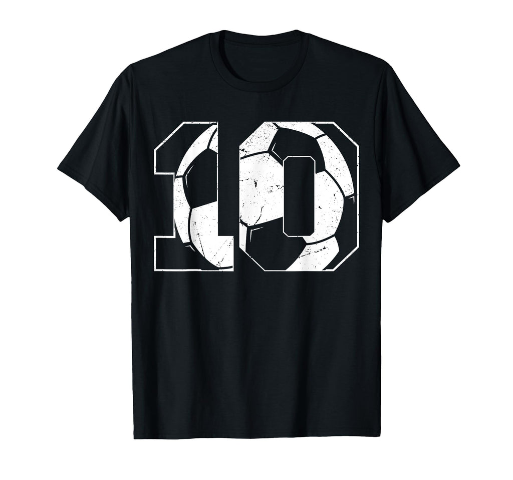 10Th Birthday Soccer Player Football T-Shirt - Minimalist Print for Adults - T-Shirt, Sweatshirt, Hoodie