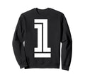 1 Sports Team Number Fan Sweatshirt - Aesthetic Graphic Unisex - T-Shirt, Sweatshirt, Hoodie