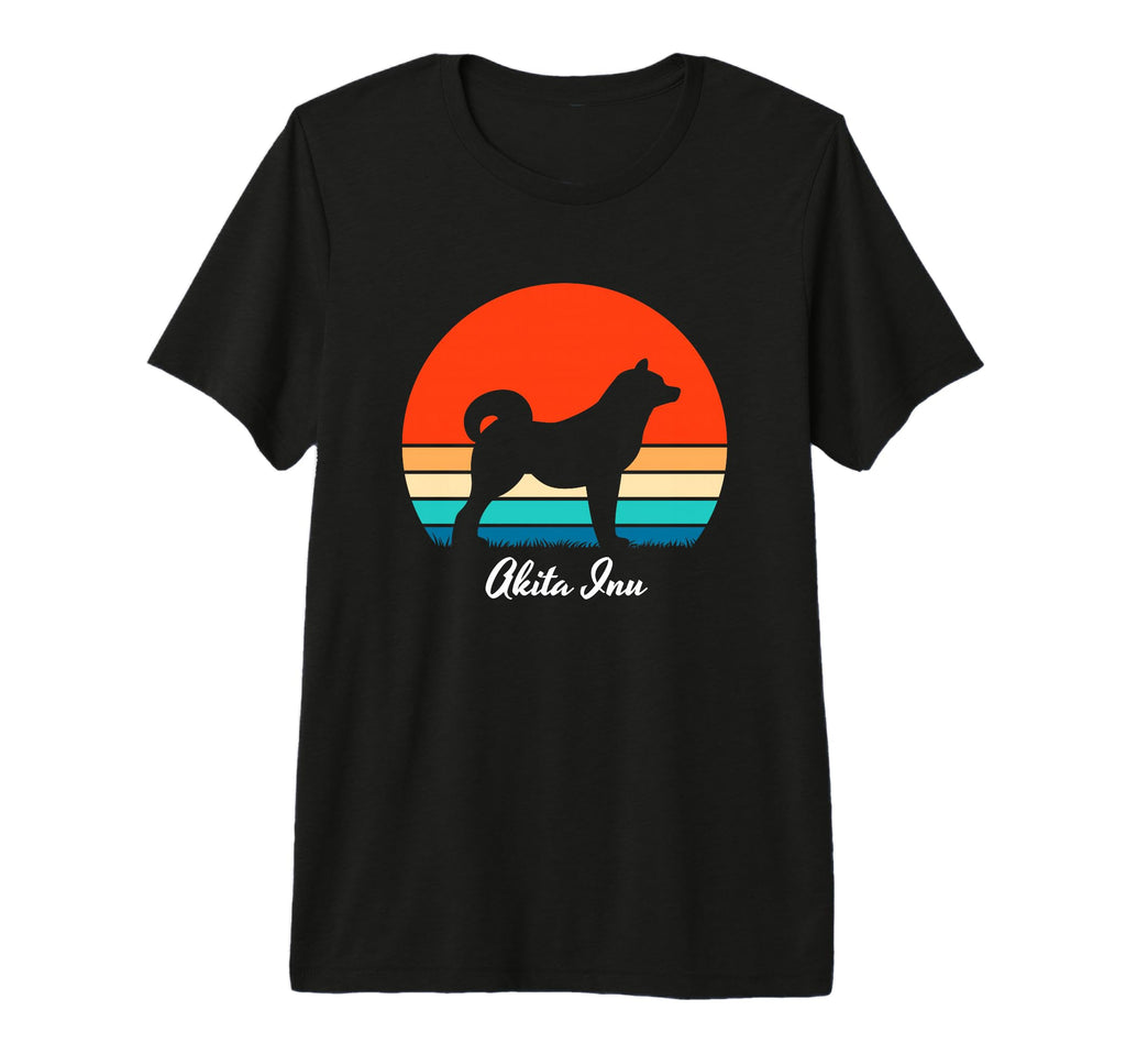 Akita Inu Sunset Dog Mom Dad Owner T-Shirt - Novelty Apparel for Adults - T-Shirt, Sweatshirt, Hoodie