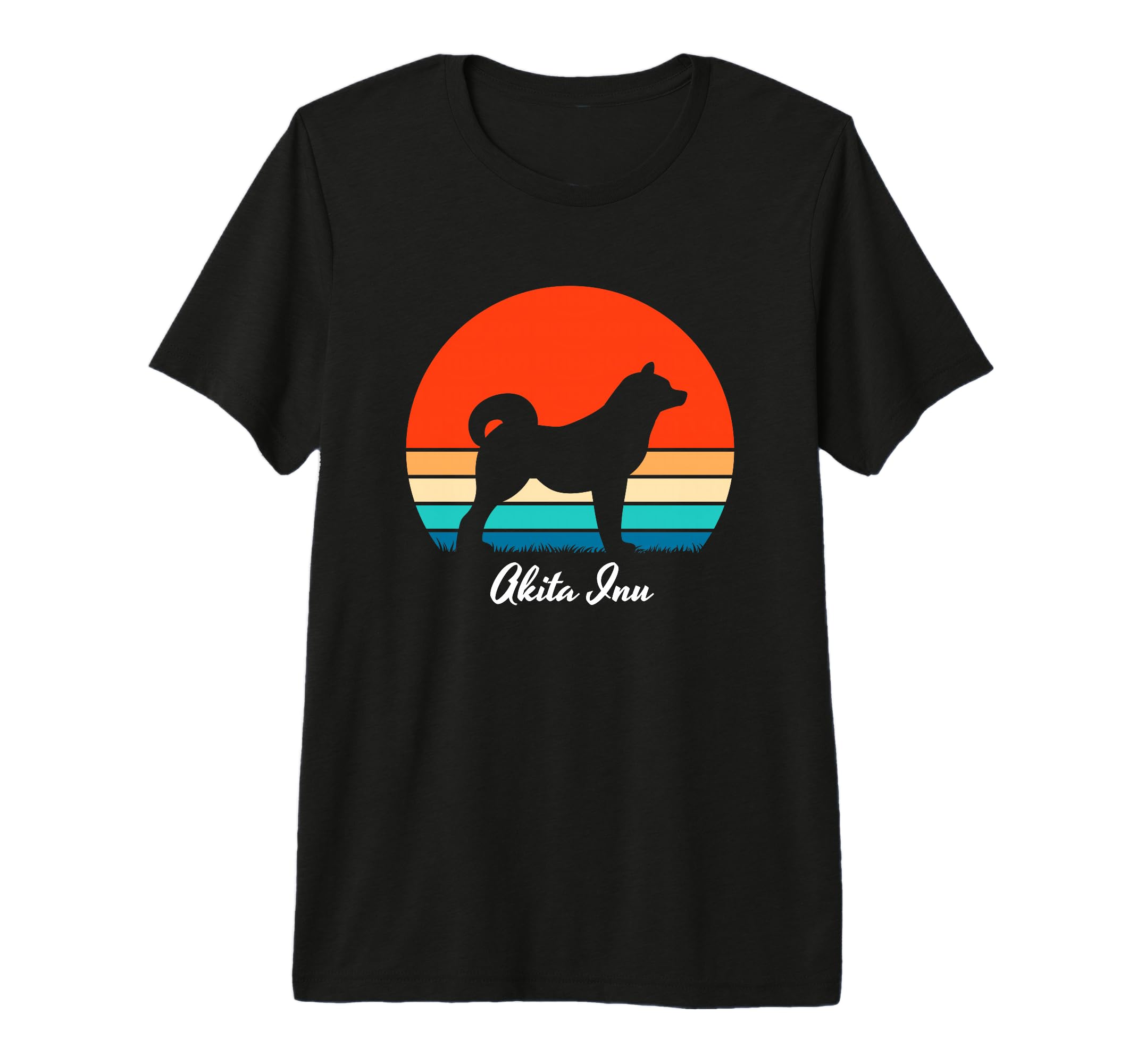 Akita Inu Sunset Dog Mom Dad Owner T-Shirt - Novelty Apparel for Adults - T-Shirt, Sweatshirt, Hoodie