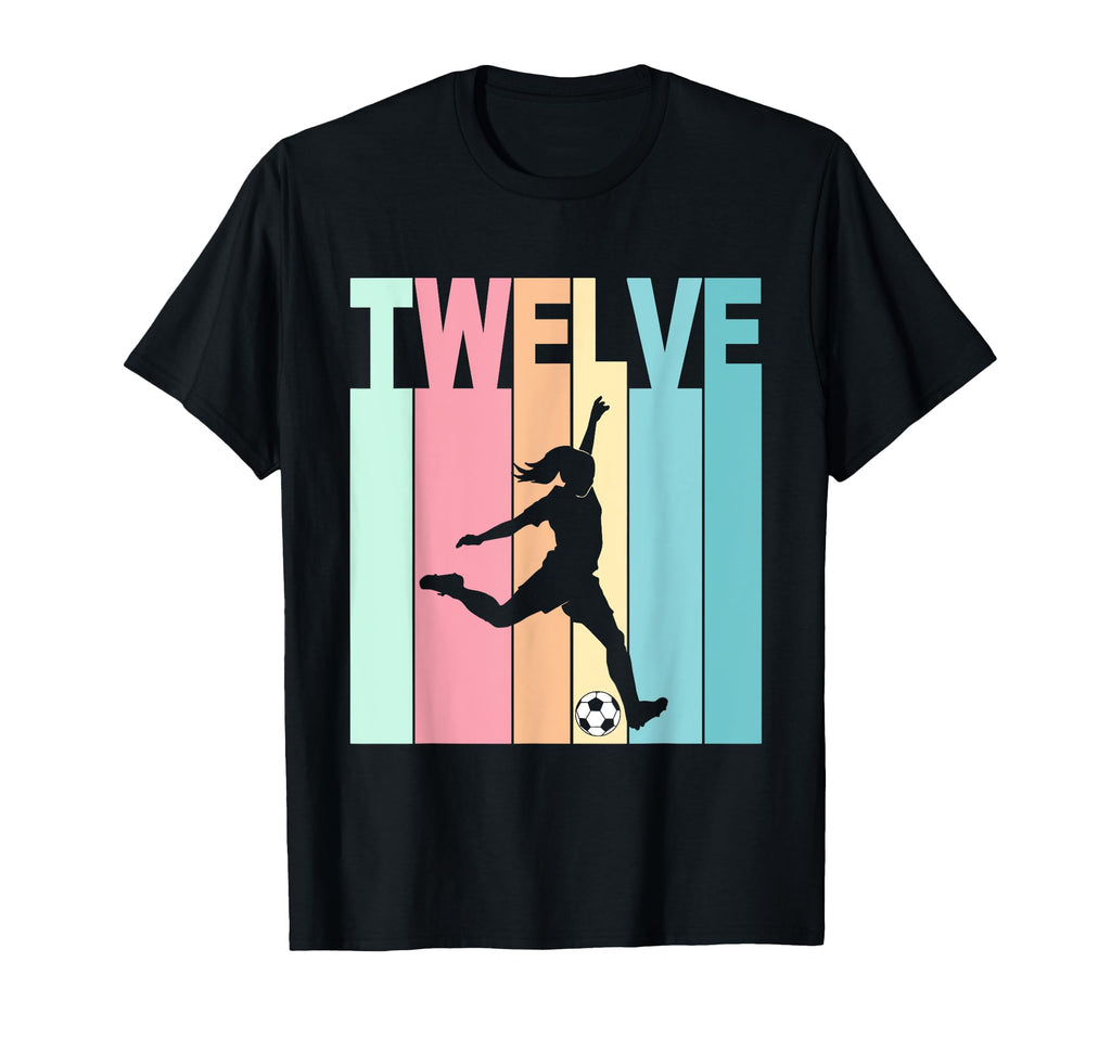 12Th Birthday Soccer Theme 12 Year T-Shirt - Streetwear Style Men Women - T-Shirt, Sweatshirt, Hoodie