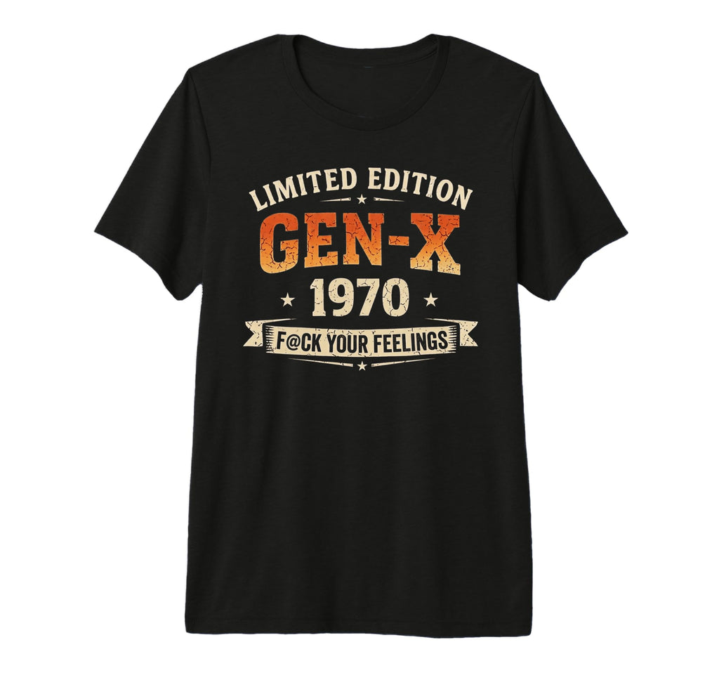 Gen X 1970 Mom Dad Birthday Tri Blend T-Shirt - Minimalist Print for Adults - T-Shirt, Sweatshirt, Hoodie
